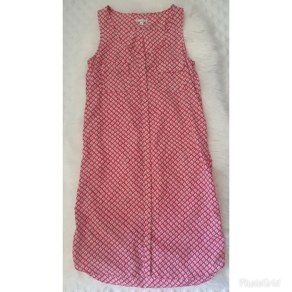 [Gap] Button-up Sleeveless Printed Dress - Picture 1 of 4